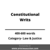 Constitutional Writs - Articles Auction