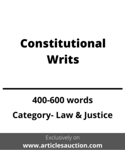 Constitutional Writs - Articles Auction