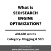 What is SEO/SEARCH ENGINE OPTIMIZATION? - Articles Auction