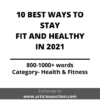 10 BEST WAYS TO STAY FIT AND HEALTHY IN 2021 - Articles Auction