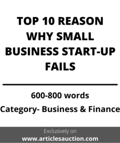 TOP 10 REASON WHY SMALL BUSINESS START-UP FAILS - Articles Auction