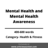 Mental Health and Mental Health Awareness - Articles Auction