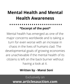 Mental Health and Mental Health Awareness - Articles Auction