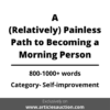 A (Relatively) Painless Path to Becoming a Morning Person - Articles Auction