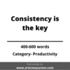 Consistency is the key - Articles Auction