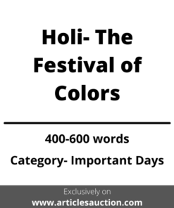 Holi- The festival of Colors - Articles Auction