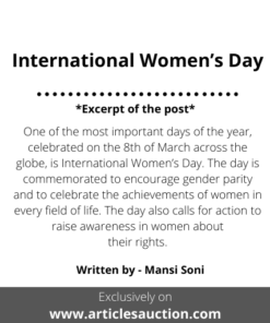 International Women’s Day - Articles Auction