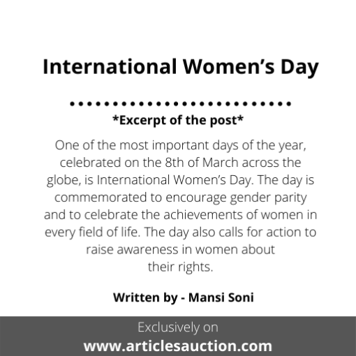 International Women’s Day - Articles Auction