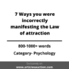 7 Ways you were incorrectly manifesting the Law of attraction - Articles Auction