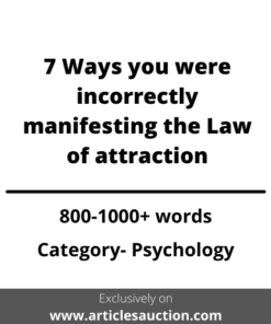 7 Ways you were incorrectly manifesting the Law of attraction - Articles Auction