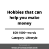 Hobbies that can help you make money - Articles Auction